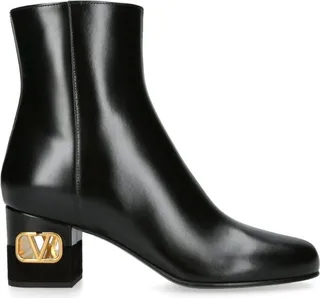 Valentino Garavani Leather Vlogo Ankle Boots 65