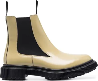 two-tone leather Chelsea boots