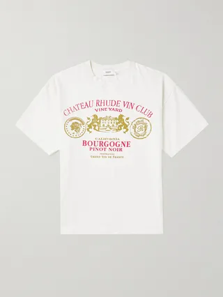 Wine Club Printed Cotton-Jersey T-Shirt