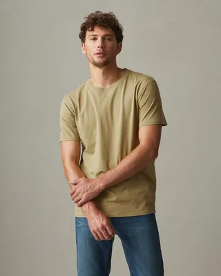 Classic Cotton Crew Tee - Sandstorm Khaki