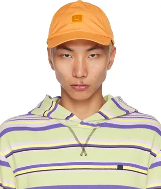 Acne Studios Orange Heat Reactive Baseball Cap
