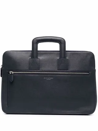 Connaught leather document briefcase