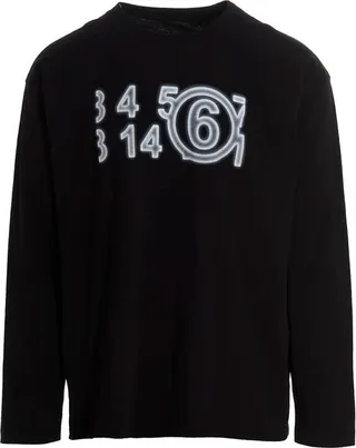 MM6 Maison Margiela Graphic Printed Long Sleeved T-Shirt