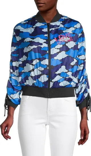 Camicia Print Bomber Jacket