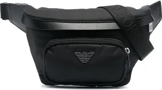 EMPORIO ARMANI- Logo Leather Belt Bag
