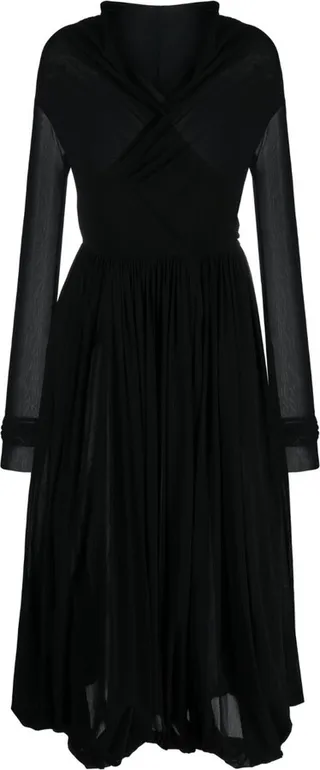 Draped Midi Dress