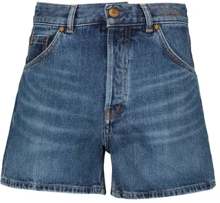 High-rise denim shorts