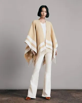Highlands Wool Reversible Poncho