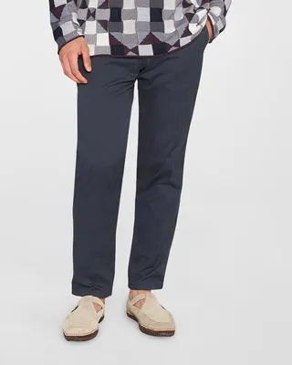 Men's Cotton-Stretch Straight Leg Pants