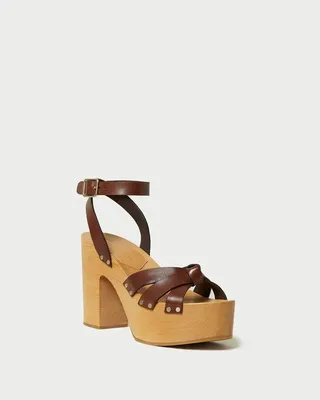 Abbie Espresso Knotted Heeled Clog
