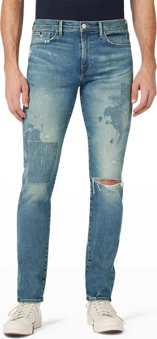 Men's The Asher Distressed Slim-Fit Jeans