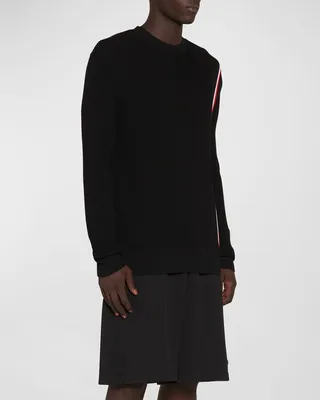 Men's Tricolor Waffle-Knit Sweater
