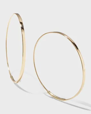 14k Small Flat Magic Hoop Earrings