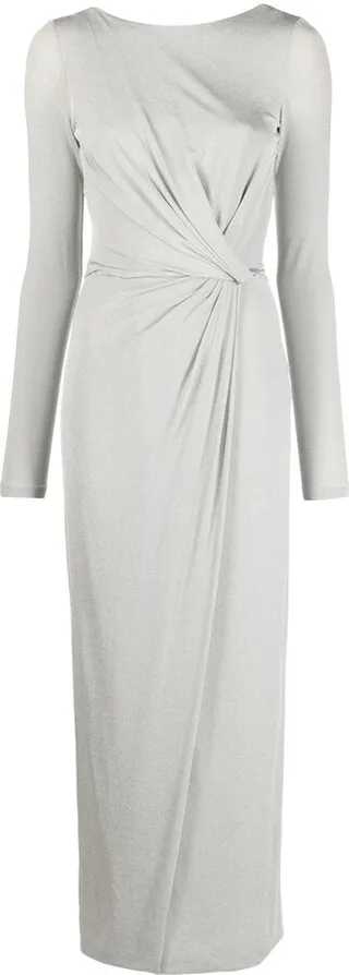Draped Low-Back Dress