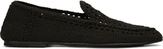 Woven Almond-Toe Loafers