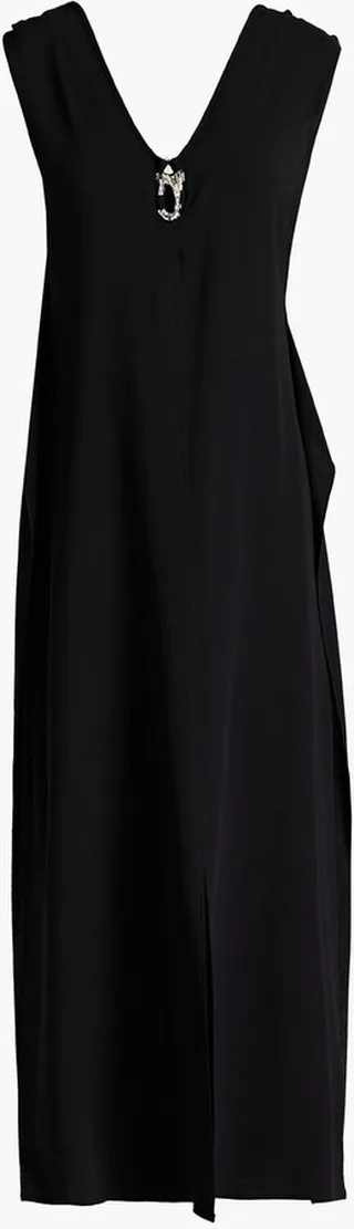 Antonia embellished crepe midi dress