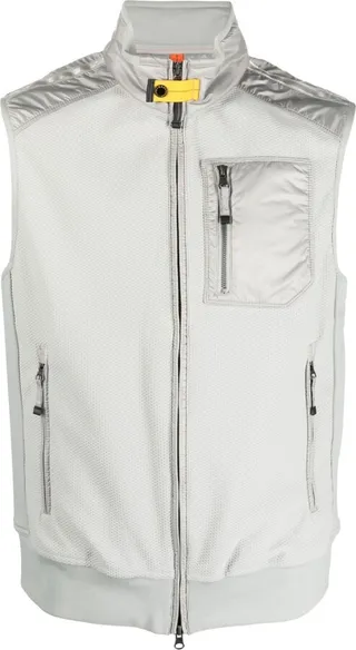 High-Neck Zip-Up Padded Gilet