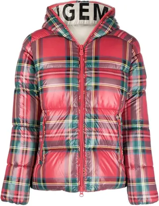 Alma tartan puffer-jacket