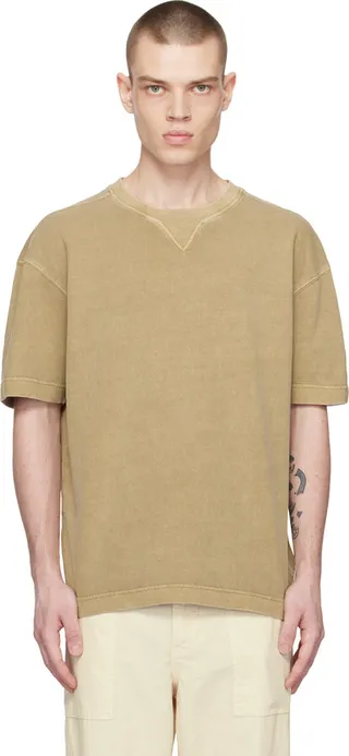 BOSS Beige Oversized-Fit T-Shirt