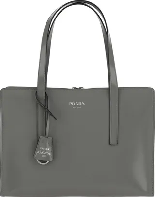 Prada Logo Printed Zipped Tote Bag