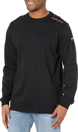 Ariat FR Raising the Flag T-Shirt (Black) Men's Clothing