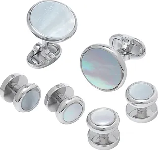 Sterling Silver & Onyx Cufflinks Set
