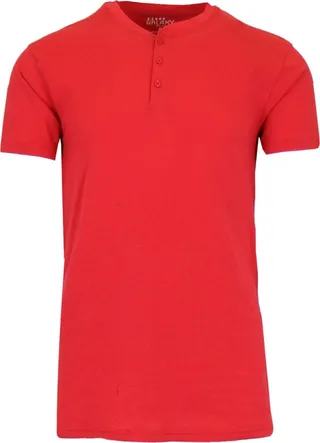Galaxy By Harvic Men's Henley Slub T-shirt