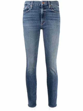 Slim-Fit Raw-Cut Jeans