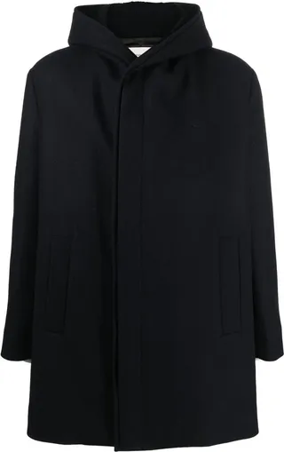 Hooded Wool-Blend Coat