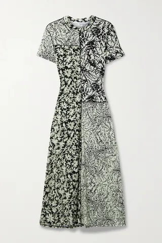 Proenza Schouler White Label - Floral-print Stretch-jersey Midi Dress - Cream