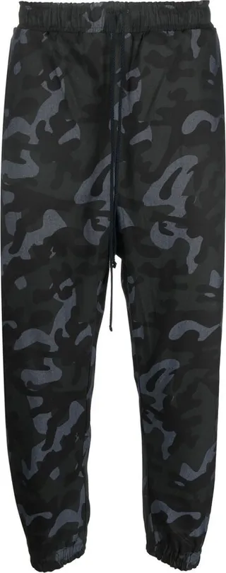 Camouflage-Print Tapered Trousers
