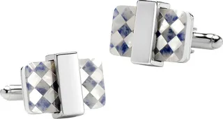 Ox & Bull Trading Co. Checkered Mother Of Pearl Cufflinks