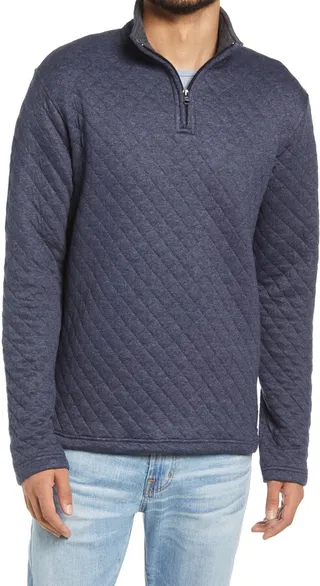Men's Quilted Quarter Zip Pullover
