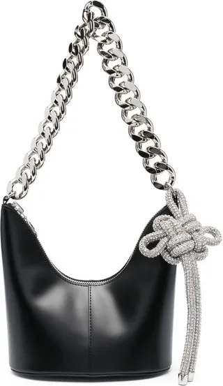 Chain-Strap Knot Tote Bag