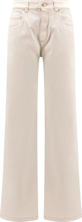 Cotton trouser with back leather logoed patch