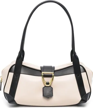 Buckle-Detail Leather Shoulder Bag