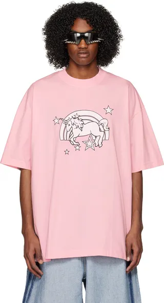VETEMENTS Pink Magic Unicorn T-Shirt