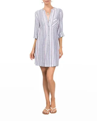 Claudine Striped Tunic Dress