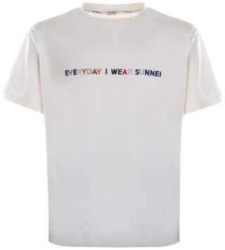 Sunnei Slogan Printed Crewneck T-Shirt