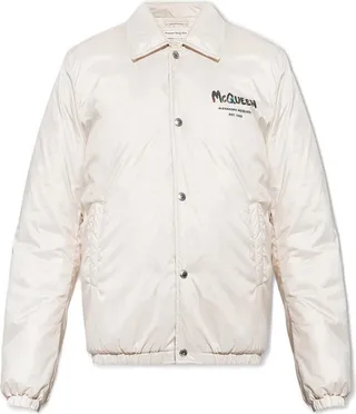 Alexander McQueen Logo Printed Bomber Jacket