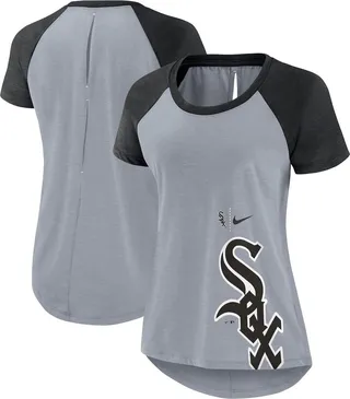 Women's Nike Heather Gray Chicago White Sox Summer Breeze Raglan Fashion T-shirt