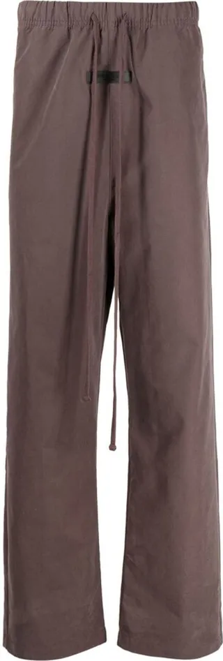 Logo-Patch Straight-Leg Trousers