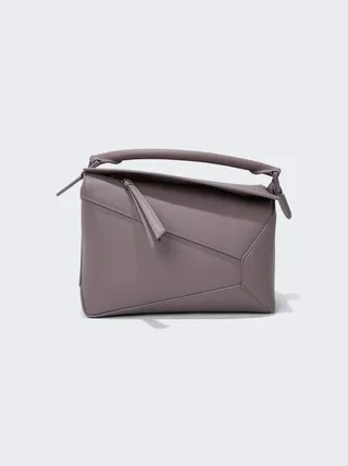 Puzzle Edge Monochrome Small Bag Pale Aubergine