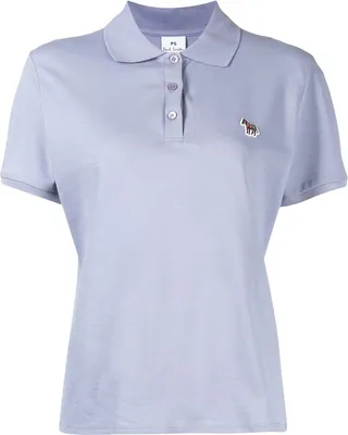 Zebra-patch polo top
