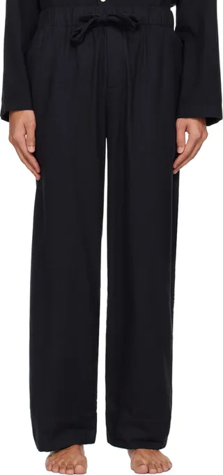 Tekla Black Oversized Pyjama Pants