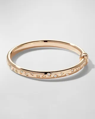 Iconica Rose Gold Diamond Bangle Bracelet