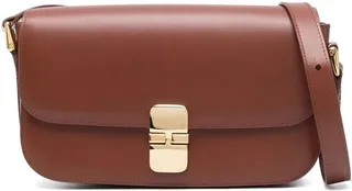 Clasp-Fastening Tote Bag