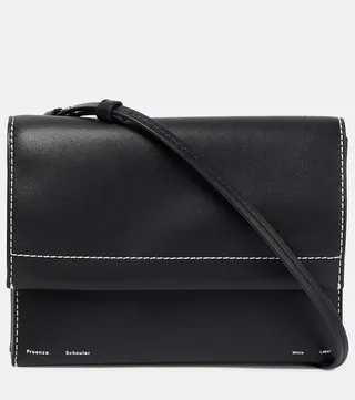 White Label Accordition leather shoulder bag