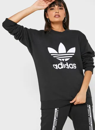 Trefoil Crew Adicolor Casual Women's Hoody Pullover
