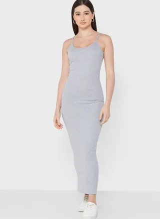 Ribbed Low Back Cami Maxi Dress